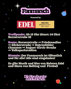 Treffpunkt und Route des Fanmarschs zum Volksparkstadion